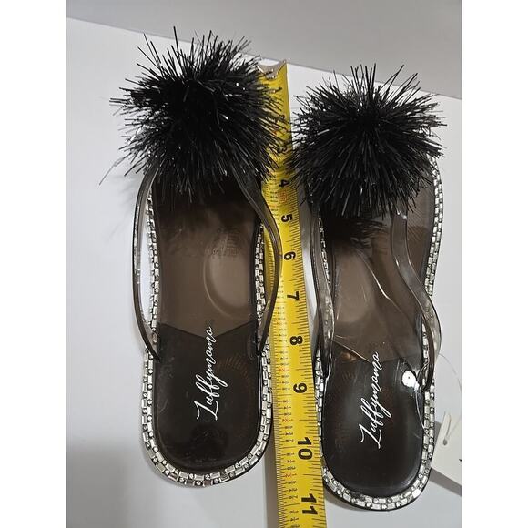 Luffymomo Women's Rhinestone Flip Flops Beach Flat Thong Sandals - Picture 6 of 8